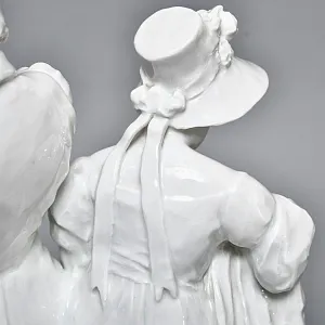 Антикварная Фарфоровая статуэтка «Дама с кавалером. Размолвка», ROSENTHAL Германия - 1926 год. 