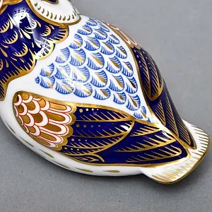 Коллекционное Пресс - Папье, Фарфоровая Статуэтка «СОВА», Royal Crown Derby, Англия, 80-е гг. 