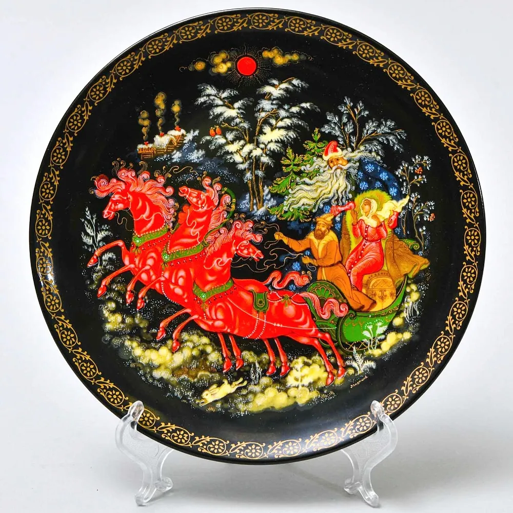 Коллекционная Тарелка «Сказка - МОРОЗКО» Фарфор - ЛФЗ, СССР - 1990 год.