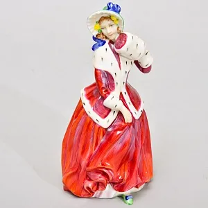 Коллекционная Фарфоровая статуэтка «Рождественское утро. Девушка с муфтой» , Royal Doulton Англия.