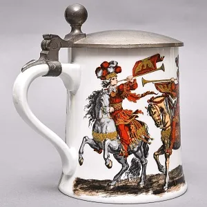 Коллекционная Пивная Кружка с оловянной крышкой, Kaiser Германия, 1958 - 1960 годы. 