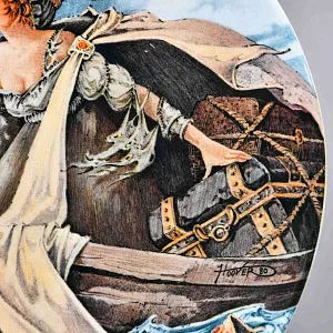 Коллекционная тарелка «Кентерберийские истории. Принцесса Констанца», Фарфор The Longton Crown Англия.