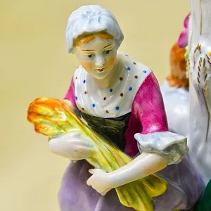 Редкость!!! Большая Фарфоровая Ваза «УРОЖАЙ», PLAUE Германия середина ХХ века.