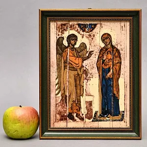 Редкость! Фарфоровая Икона - Картина - Пласт «УСТЮЖСКОЕ БЛАГОВЕЩЕНИЕ», Villeroy&Boch Германия.