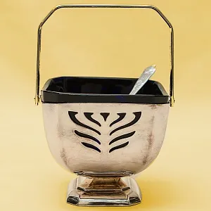 Вазочка - Сахарница - Соусница с Ложечкой, SHEFFIELD Англия Silverplate, 60 -е годы ХХ века.