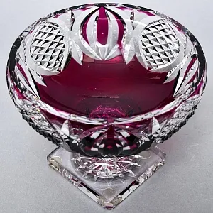 Редкость!!! Роскошная Фруктовница - Хрустальная Ваза на ноге, VAL SAINT LAMBERT, Бельгия -60 гг.