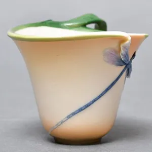 Авторский Фарфоровый Чайный сервиз «Бабочки и стрекозы» на 4 персоны, Franz Collection Тайвань.