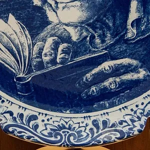 Декоративная Фарфоровая Тарелка - Блюдо «Ожидание», DELFTs- Royal Boch Бельгия d - 29 см.