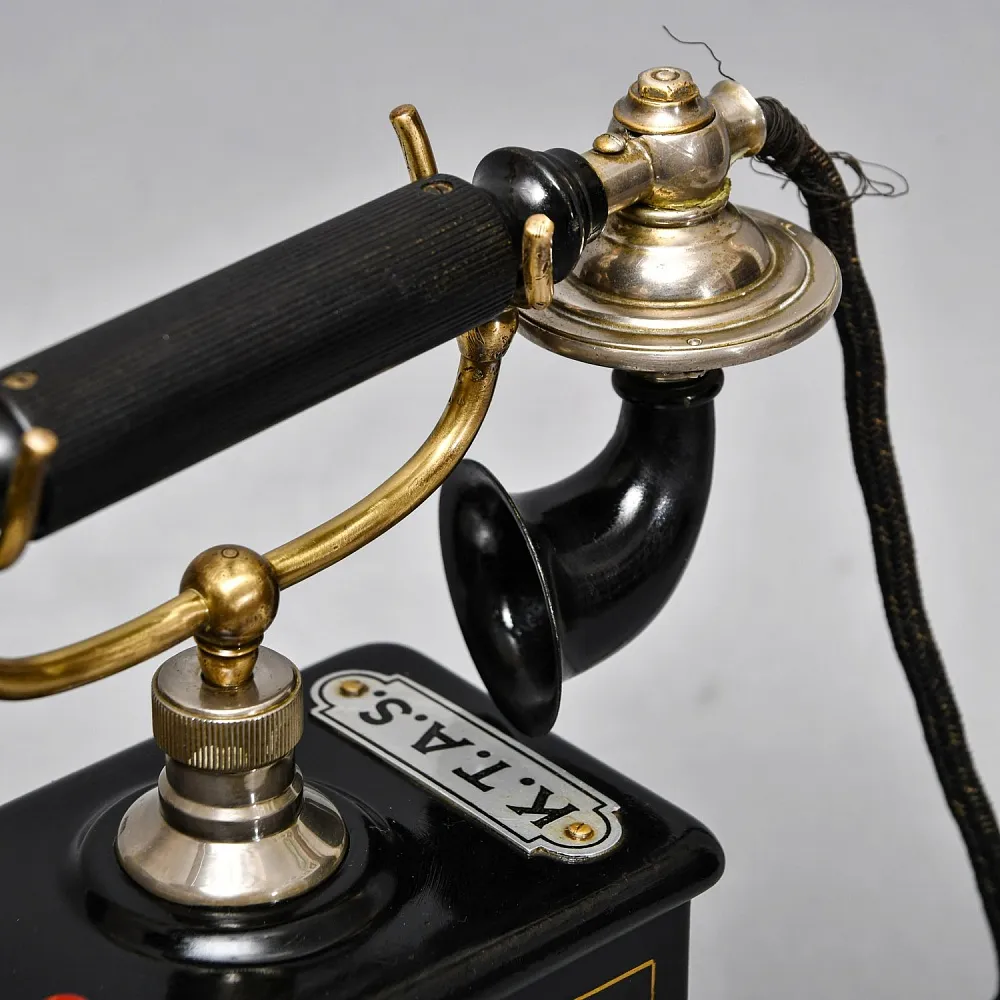Антикварный Настольный Телефонный аппарат - Телефон «Kjøbenhavns Telefon - KTAS», Дания -1905 год.