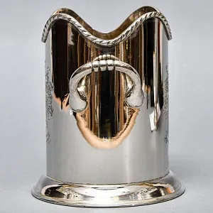 Сервировочная Подставка для Бутылок - Бутылочная передача Silverpalted Металл, SHEFFIELD Англия. 