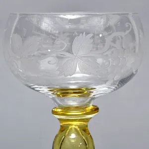 Антикварный Набор «Тет-а-Тет» Бокалы для Вина «MICADO VIGNE», Saint Louis. Франция, начало ХХ века. 