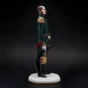 Коллекционная Авторская Статуэтка «Генералы Отечественной Войны 1812 года - Александр I», фарфор, Россия. 