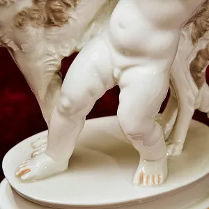 Антикварная Фарфоровая Статуэтка «ПУТТИ И СОБАКА БОРЗАЯ», ROSENTHAL Германия - 1934 год.