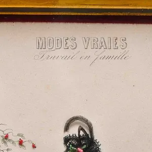 Винтажная Картина - Иллюстрация - Гравюра «Мода. На прогулке», Франция.