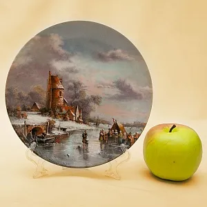 Коллекционная Тарелка «Трапеза на льду» Фарфор Furstenberg Германия -1987 год.