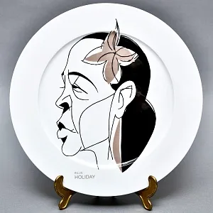 Большое Авторское Настенное Блюдо - Тарелка «Billie Holiday», Rosenthal Studio Line, Германия -2000 год. 