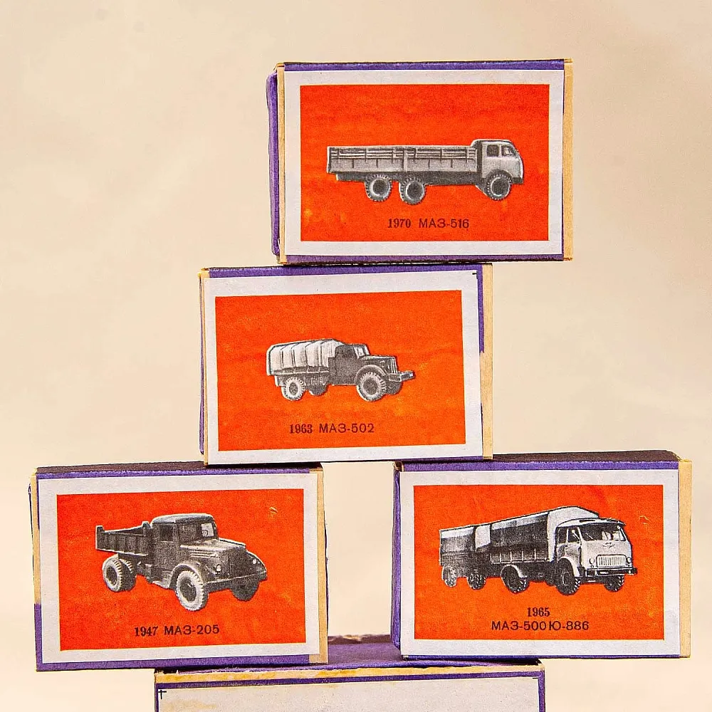 Памятный Сувенирый Набор - Хозяйственные Спички «25 лет - МАЗ», СССР - 1969 год.