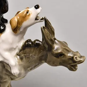 Авторская Фарфоровая Статуэтка «Бременские музыканты», Hutschenreuther, Германия -1955 год.