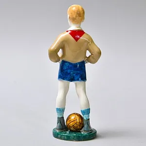 Авторская Коллекционная Фарфоровая Статуэтка «Юный Футболист», Россия.