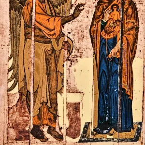 Редкость! Фарфоровая Икона - Картина - Пласт «УСТЮЖСКОЕ БЛАГОВЕЩЕНИЕ», Villeroy&Boch Германия.