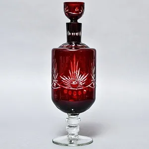 Набор Графин и Рюмки «Рубиновый Хрусталь», Tirgu-Mures Германия, 50 -е годы ХХ века.