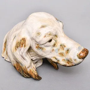 Коллекционная Фарфоровая статуэтка - Бюст «Голова собаки. Сеттер» серия Грес, Lladro Испания.