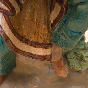 Большая Коллекционная Фарфоровая статуэтка «Юноша играющий на флейте», серия Грес Lladro Испания -1986г.