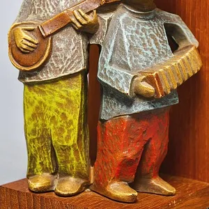 Букенды - Держатель - Ограничитель - Подставка для книг «Маленькие Музыканты», Дерево Германия - 60 гг.