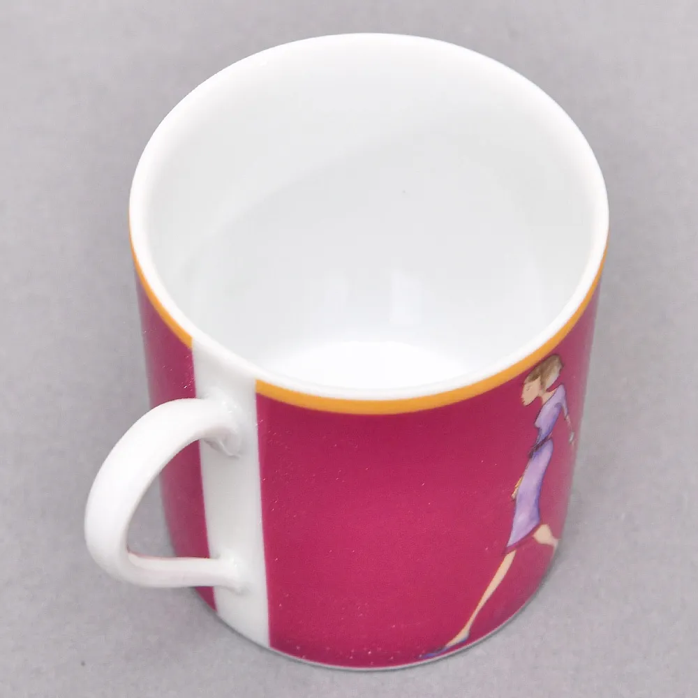 Набор из 4-х Кофейных пар «За покупками - Shopping», Limoges Medard de Noblat Франция, конец ХХ века.