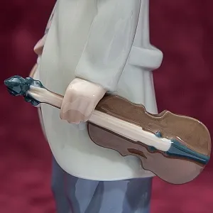 Фарфоровая статуэтка «Клоун со скрипкой» Lladro, Испания - 1987 год.