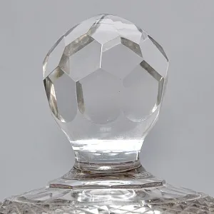 Винтажная Хрустальная Ваза с крышкой - Конфетница - Доза, Egermann, Богемия, Чехия 50-е гг. 