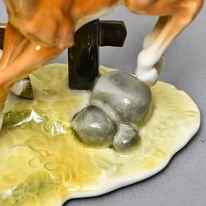 Коллекционная статуэтка «Лошади - Скачущие Жеребята», Фарфор Hutschenreuther Германия, 1970 год.