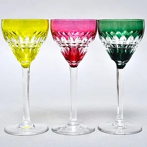 Бокалы для вина «Jardin Royal», Хрусталь Saint Louis. Франция, середина ХХ века.