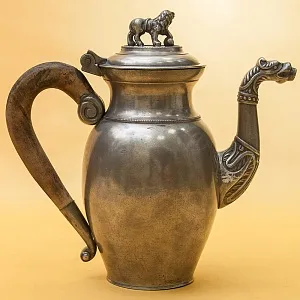 Редкость! Антикварный Классический Оловянный Кофейник на 1 литр Бельгия, ХIХ век.
