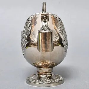Винтажная Металлическая Сахарница с Совочком Silverplated, Италия.