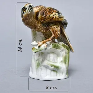 Антикварная Фарфоровая статуэтка "Птица. ЛУНЬ", Ernst Bohne Sohne Германия, 1901 - 1920 годы. 