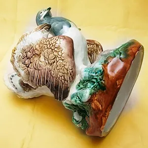 Большая Коллекционная статуэтка «Птица - ДРОФА», Фаянс ЗиК Конаково, СССР 50-е годы.