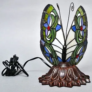 Электрическая Лампа - Светильник - Ночник «Бабочка Тиффани» Ар-Нуво, США конец ХХ века.. 