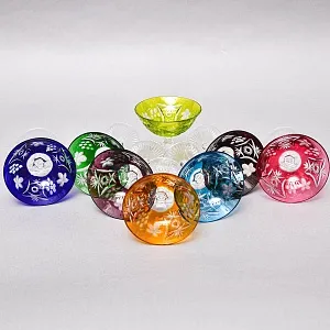 Полный Набор - 8 штук, Хрустальных Фужеров для Мартини или Шампанского серия «Виноград», NACHTMANN Германия 60 гг.