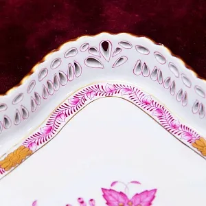 Юбилейная серия! Сервировочное Фарфоровое Блюдо «APPONYI PURPUR», HEREND, Венгрия -1976 г.