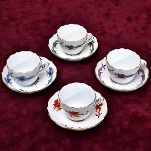 Классическая Фарфоровая Кофейная пара «Синий Дракон», MEISSEN Германия, первая половина ХХ века.