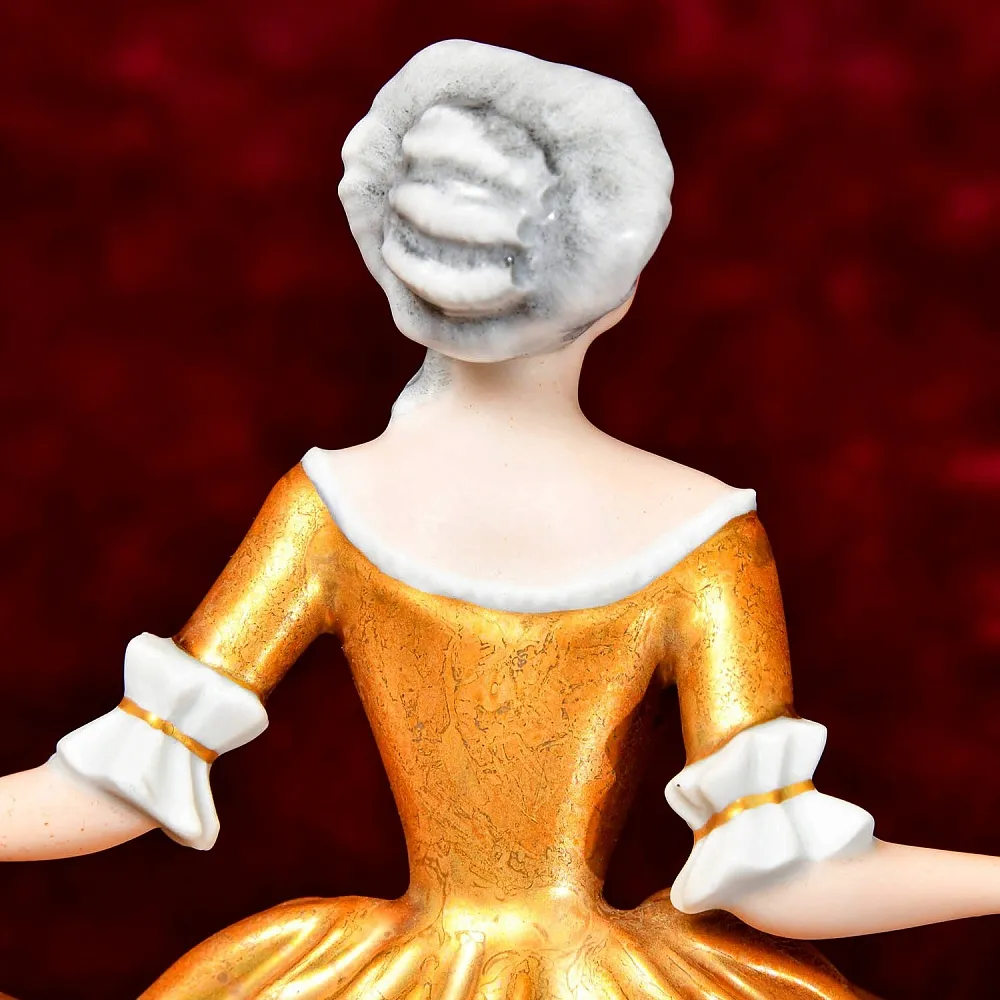 Редкость! Коллекционная Фарфоровая статуэтка «Девушка в золотом платье», ROSENTHAL, Германия - 1974 год.