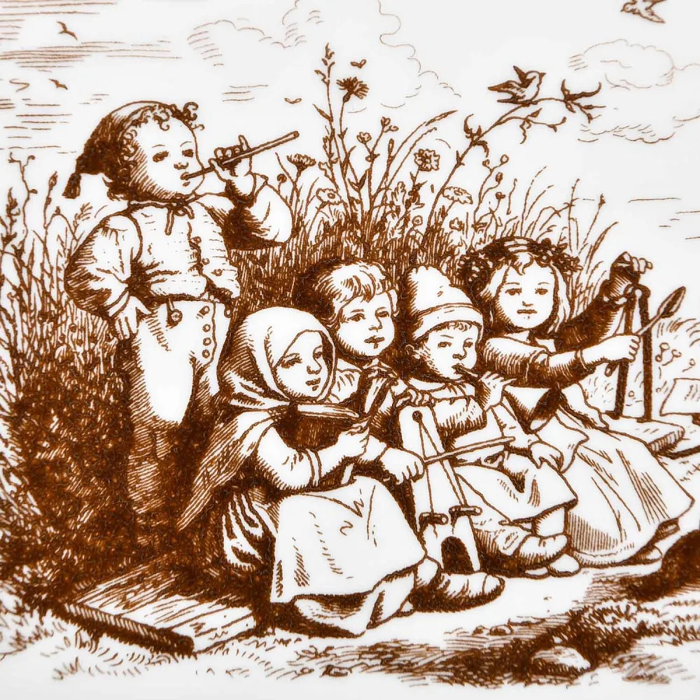 Фарфоровая Картина - Плакетка «Дети, музицирующие», Meissen (Мейсен) Германия 1979-1980 годы.