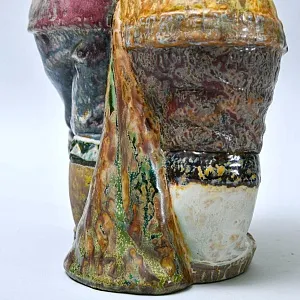 Редкость! Большая Фарфоровая Статуэтка «ЭСКИМОСЫ МАЛЬЧИК И ДЕВОЧКА» Н-38 см. Грес Lladro, Испания.