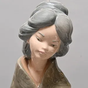 Коллекционная Фарфоровая статуэтка «Японская мама и дочь», Nao by Lladro Испания, 80-е гг. 