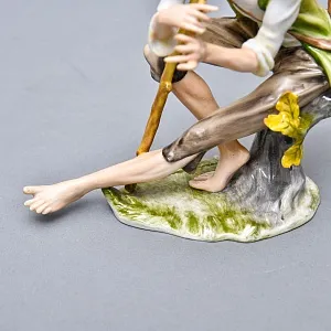 Редкая! Коллекционная Фарфоровая статуэтка «Пастушок с дудочкой» KAISER Porzellan Германия -1967 год.