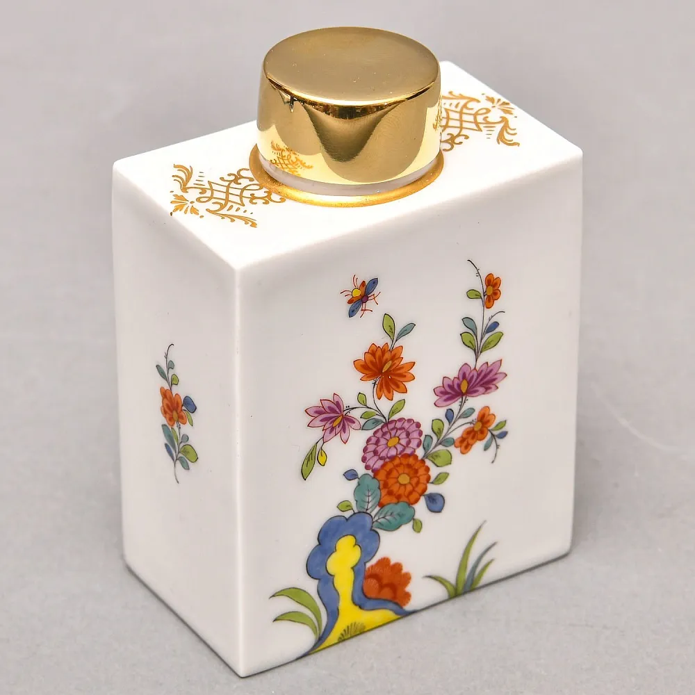 Коллекционная Фарфоровая Чайница - Баночка с крышкой «Букет», MEISSEN Германия ХХ век.
