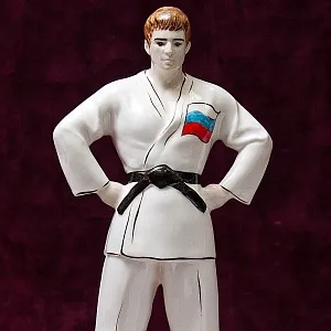 «Борец Дзюдо» - Авторская Коллекционная Фарфоровая Статуэтка, Россия.