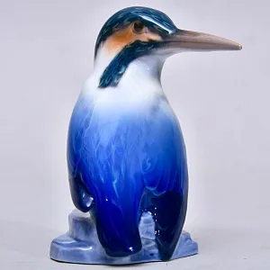 Коллекционная Фарфоровая Статуэтка «ПТИЦА. ЗИМОРОДОК», Bing&Grøndahl Дания, 1970 - 1983 гг.