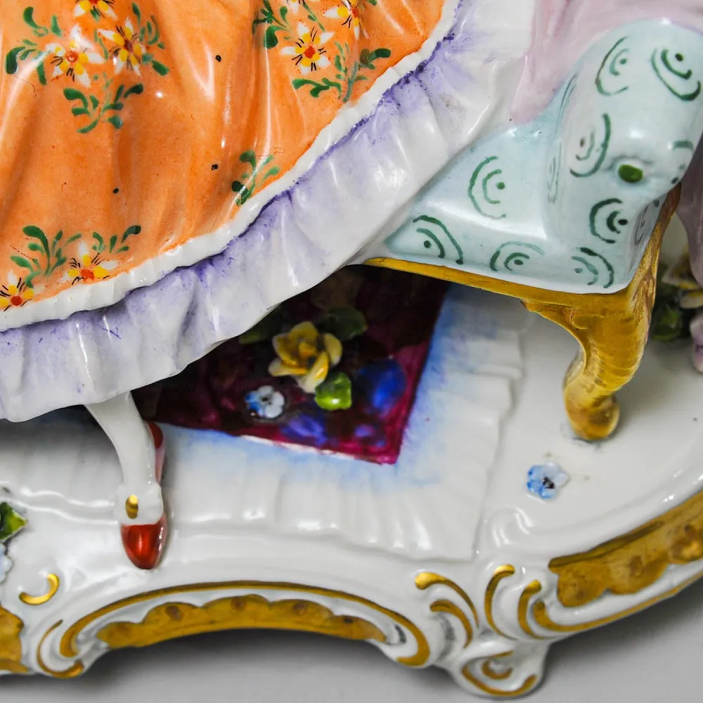 Коллекционная Фарфоровая Статуэтка «Музыкальный Дуэт», Unterweissbach 1958 - 1976 годы.